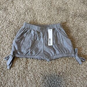 Gray Tie-Detail Shorts by LAMade Size 5
